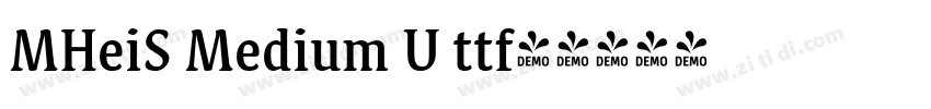 MHeiS Medium U ttf字字体转换